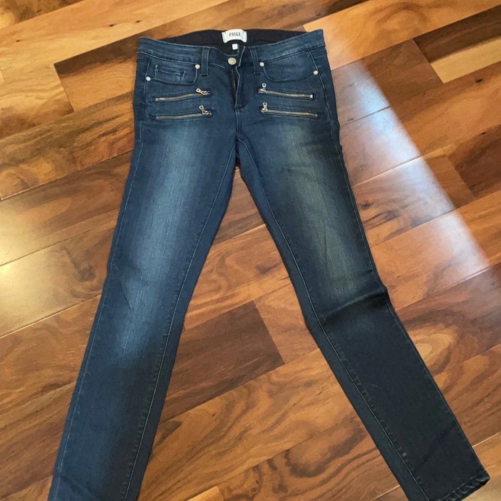 Paige double zipper jeans